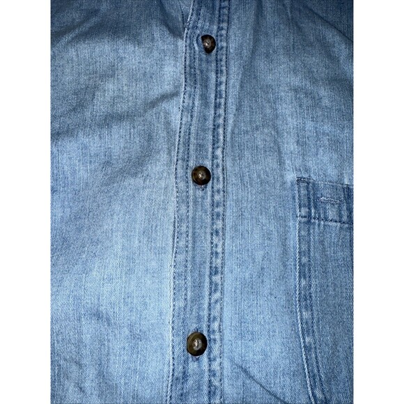 Harley-Davidson Denim Button-Up Shirt V Twin Power Mens L GUC - Picture 4 of 7